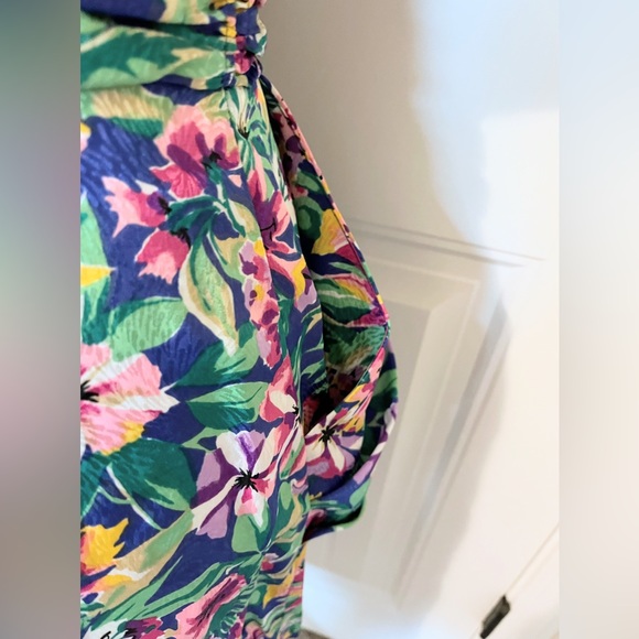 Maggy Boutique 80s Floral Knee Length Dress size 10 - Picture 11 of 14